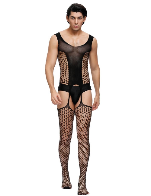 Bodystockings noirs pour hommes