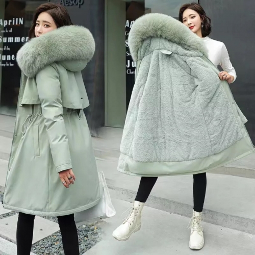 Manteau d'hiver à capuche fourrure